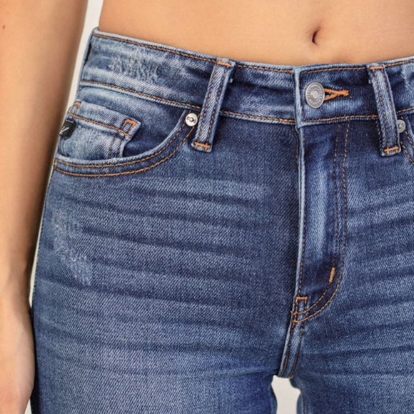 KAN CAN USA- HIGH RISE RAW HEM ANKLE SKINNY - Picture 7 of 10